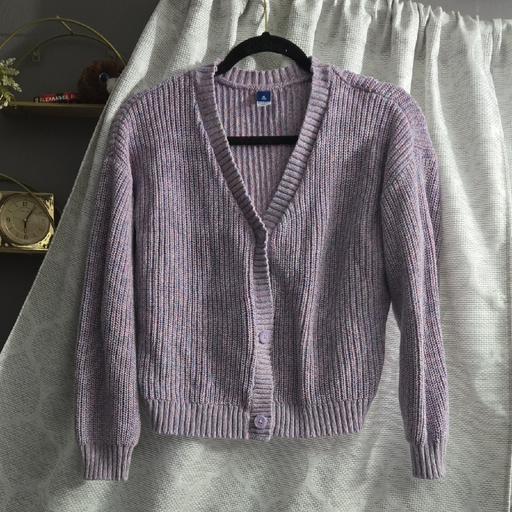Old Navy KIDS SIZE 12 Lavender Knit Cardigan